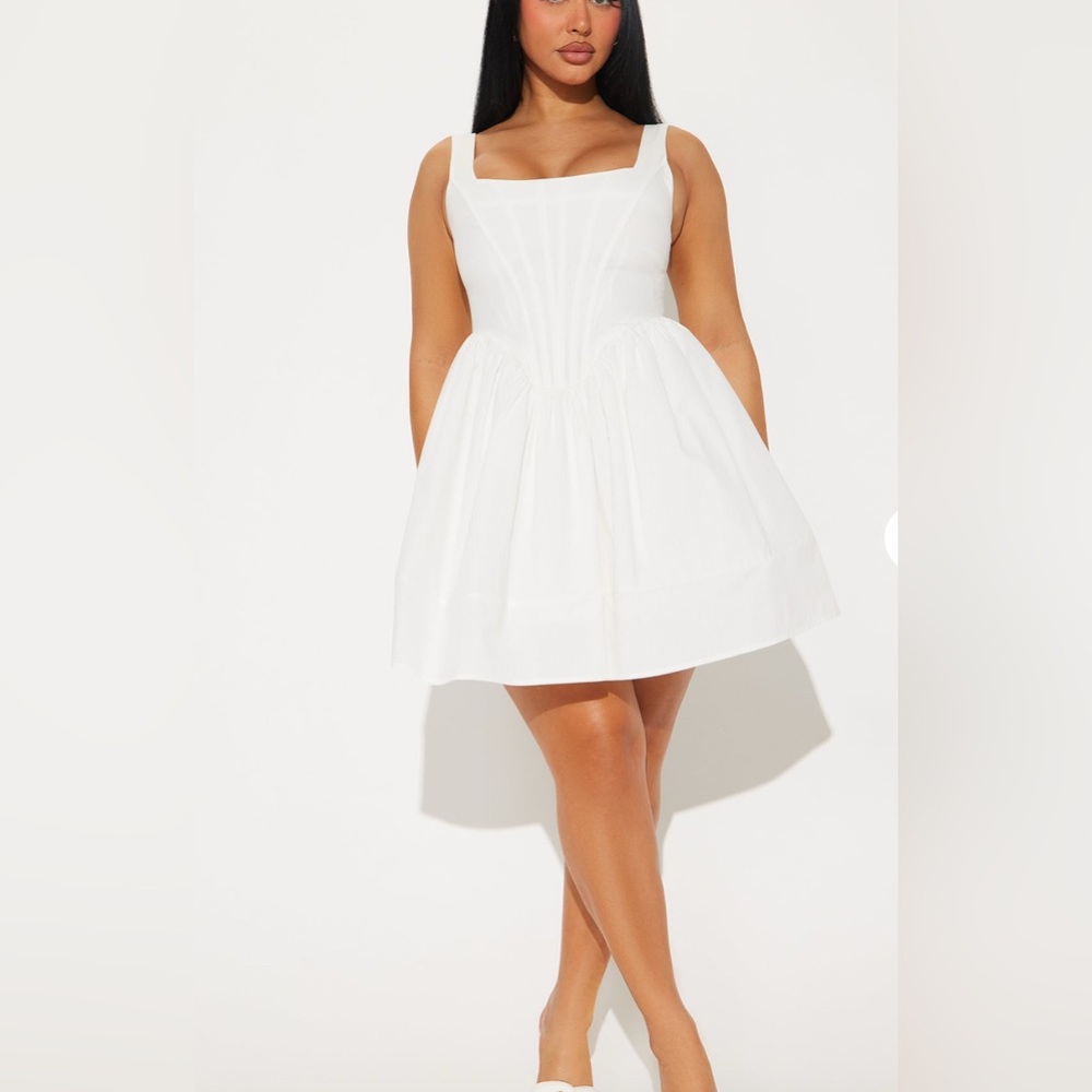 Corset White Mini Dress